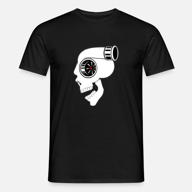 Skull Turbo - Männer T-Shirt - Schwarz