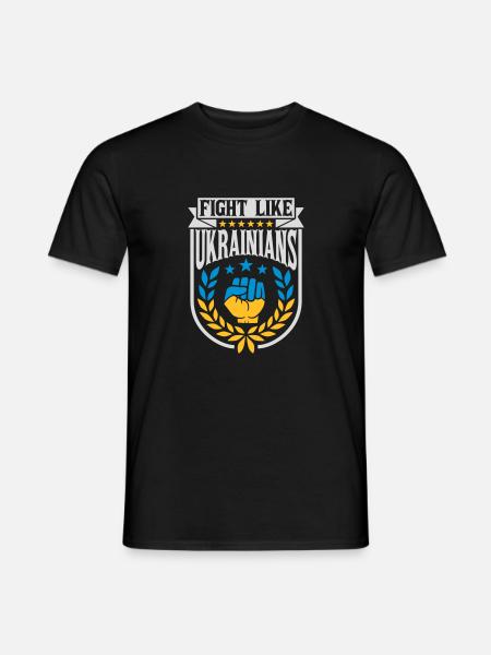 fight like ukrainians quote - Men's T-Shirt - black