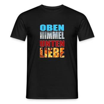 Oben Himmel unten Liebe - Männer T-Shirt - Schwarz - Vorne - AI Model Male 178 light (178cm)