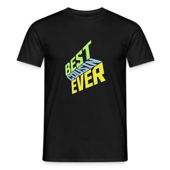best cousin ever quote - Men's T-Shirt - black - Front - AI Model Male 178 light (178cm)