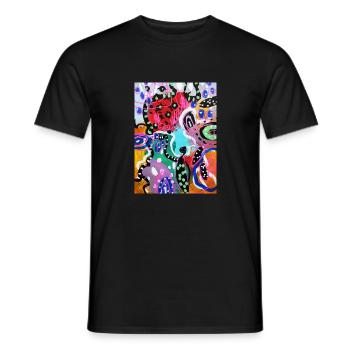 Abstract Chaos design original - Männer T-Shirt - Schwarz - Vorne - AI Model Male 178 light (178cm)