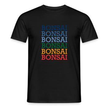 bunter Bonsai Baum Spruch Japan Geschenk - Männer T-Shirt - Schwarz - Vorne - AI Model Male 178 light (178cm)