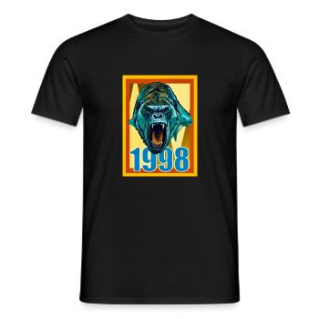 1998 - Männer T-Shirt - Schwarz - Vorne - AI Model Male 178 light (178cm)