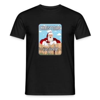 Christmas in July - Men's T-Shirt - black - Front - AI Model Male 178 light (178cm)