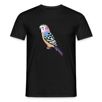 Budgie Bird Cockatiel Bird Owner - Men's T-Shirt - black - Front - AI Model Male 178 light (178cm)