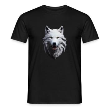 Wolf - Männer T-Shirt - Schwarz - Vorne - AI Model Male 178 light (178cm)