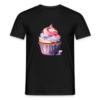 Petit gâteau 2 - T-shirt homme - noir - Devant - AI Model Male 178 light (178cm)