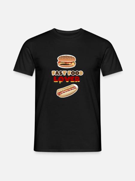 Fast Food Lover - Men's T-Shirt - black