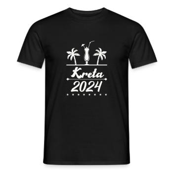 kreta 2024 - Männer T-Shirt - Schwarz - Vorne - AI Model Male 178 light (178cm)