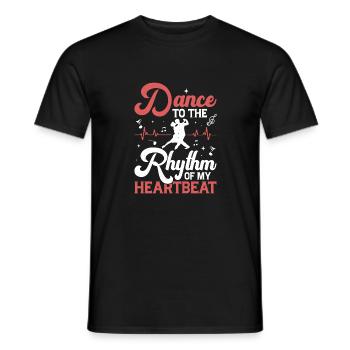 Danser au rythme de mon battement de cœur Tango Danse La - T-shirt homme - noir - Devant - AI Model Male 178 light (178cm)