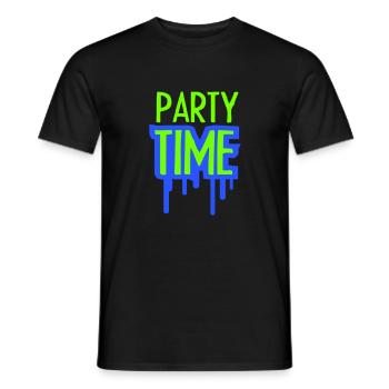 Logo de l’équipe Party Time Célébrez les amis de l’équipe - T-shirt homme - noir - Devant - AI Model Male 178 light (178cm)