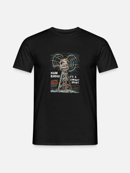 Ham Radio – Contact is everything! - Men's T-Shirt - black