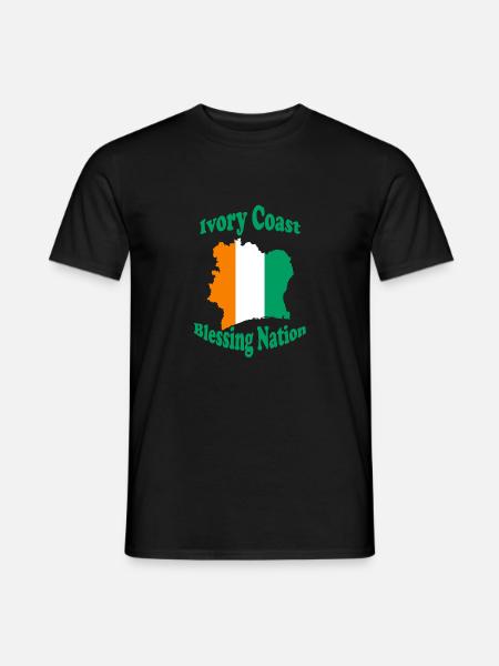 Côte D' Ivoire Nation bénie 👼 - T-shirt homme - noir