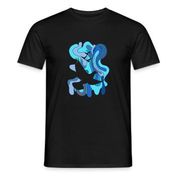 Taube Taubenpost Turteltauben - Männer T-Shirt - Schwarz - Vorne - AI Model Male 178 light (178cm)
