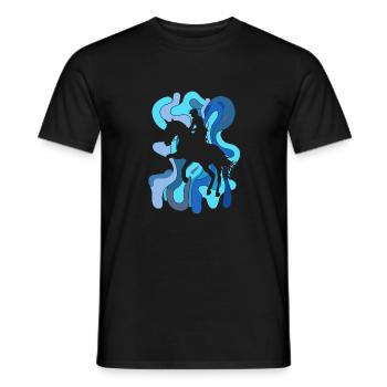 Cavalier de dressage - T-shirt homme - noir - Devant - AI Model Male 178 light (178cm)