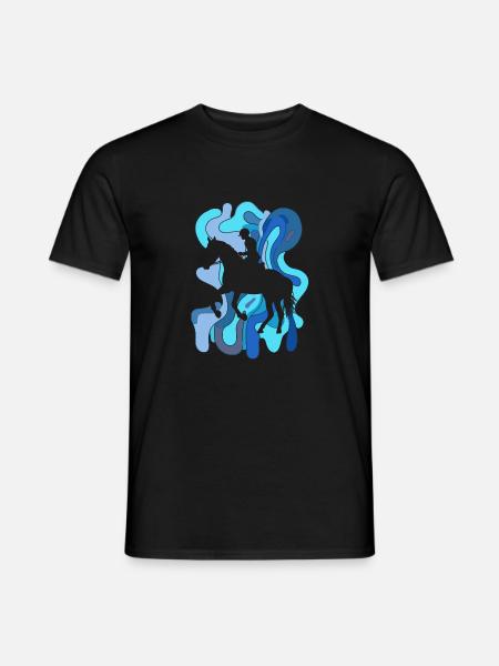 Pferd Pferdesport - Männer T-Shirt - Schwarz
