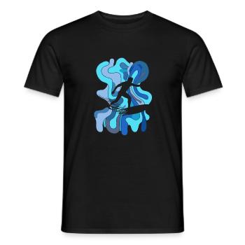 Surfen Surfboard Surfcamp - Männer T-Shirt - Schwarz - Vorne - AI Model Male 178 light (178cm)