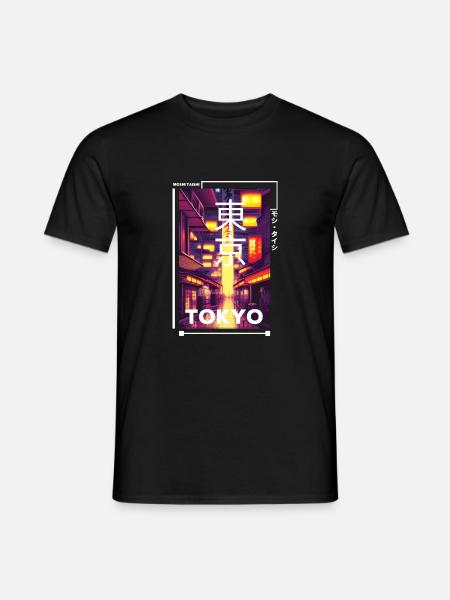 Japanisch Streetwear Aesthetic - Männer T-Shirt - Schwarz