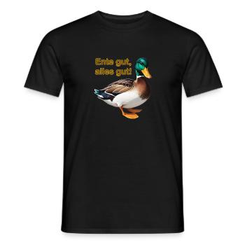 Ente gut, alles gut! - Männer T-Shirt - Schwarz - Vorne - AI Model Male 178 light (178cm)