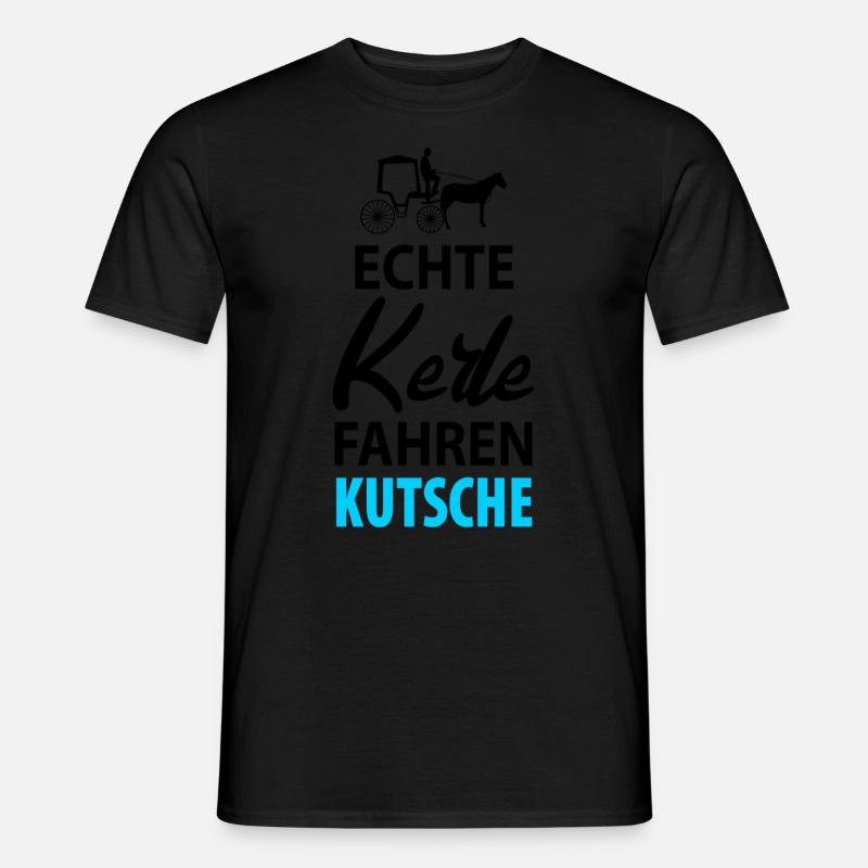 Kutscher Kutsche Pferdekutscher Kutschieren Herren - Männer T-Shirt - Schwarz