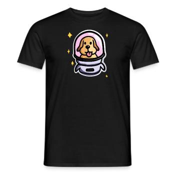 Labrador Rocket chien amoureux chiot - T-shirt homme - noir - Devant - AI Model Male 178 light (178cm)