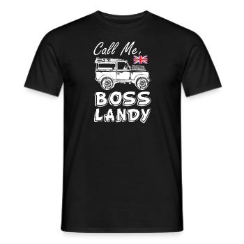 Call Me Boss Landy - Men's T-Shirt - black - Front - AI Model Male 178 light (178cm)