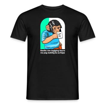 Kofi Is Life Kaffeedesign für stolze Pinoys - Männer T-Shirt - Schwarz - Vorne - AI Model Male 178 light (178cm)