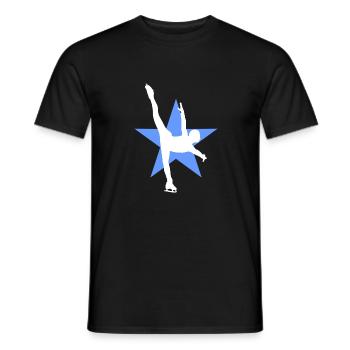Figure skating Ice skating Ice dance figures - Men's T-Shirt - black - Front - AI Model Male 178 light (178cm)
