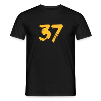 Brushed 37 - Männer T-Shirt - Schwarz - Vorne - AI Model Male 178 light (178cm)
