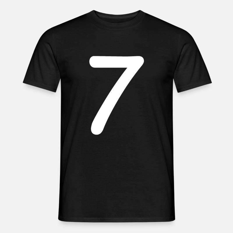 7 - Männer T-Shirt - Schwarz