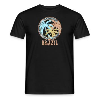 Brasilien - Männer T-Shirt - Schwarz - Vorne - AI Model Male 178 light (178cm)