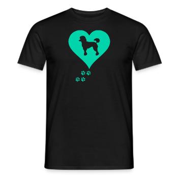 caniche - T-shirt homme - noir - Devant - AI Model Male 178 light (178cm)