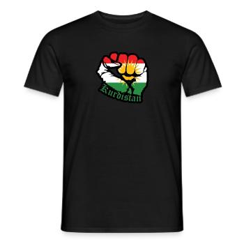 Free Kurd - Men's T-Shirt - black - Front - AI Model Male 178 light (178cm)