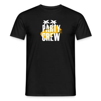 party crew cool - Men's T-Shirt - black - Front - AI Model Male 178 light (178cm)