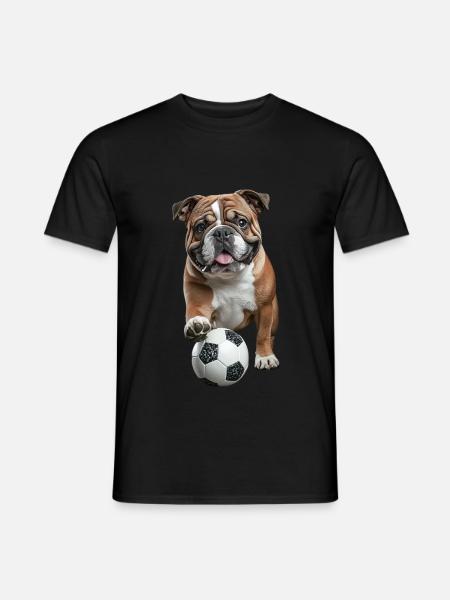 Bulldogge - Männer T-Shirt - Schwarz