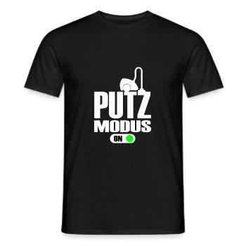Femme de ménage en mode nettoyage An Lustig - T-shirt homme - noir - Devant - AI Model Male 178 light (178cm)