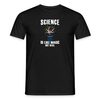 Science Science Magic Reality Gift - Men's T-Shirt - black - Front - AI Model Male 178 light (178cm)