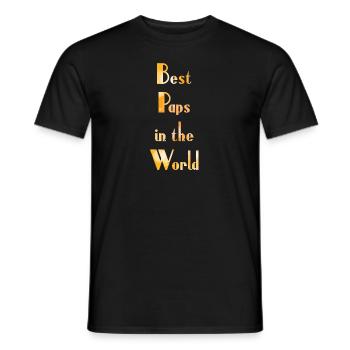 Best Paps in the World/ Bester Papa in der Welt - Männer T-Shirt - Schwarz - Vorne - AI Model Male 178 light (178cm)