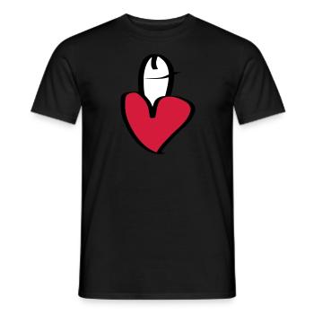J’aime les pénis - I love penises - T-shirt homme - noir - Devant - AI Model Male 178 light (178cm)