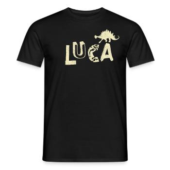 Luca Dinosaurier - Männer T-Shirt - Schwarz - Vorne - AI Model Male 178 light (178cm)