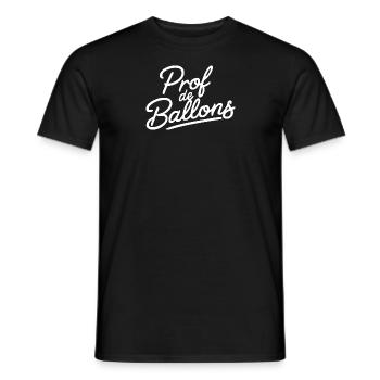 Prof de ballons - T-shirt homme - noir - Devant - AI Model Male 178 light (178cm)
