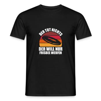 Ultimate Sport Disc Golf Frisbee Geschenk - Männer T-Shirt - Schwarz - Vorne - AI Model Male 178 light (178cm)