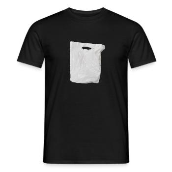 weisse Tüte - Männer T-Shirt - Schwarz - Vorne - AI Model Male 178 light (178cm)