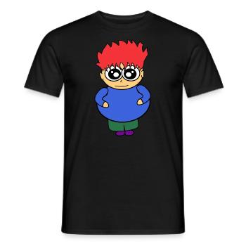 Red Hair Redhead - Funny Drawing - Men's T-Shirt - black - Front - AI Model Male 178 light (178cm)