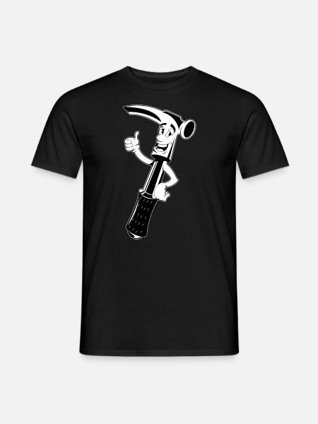 Hammer Cartoon - Men's T-Shirt - black