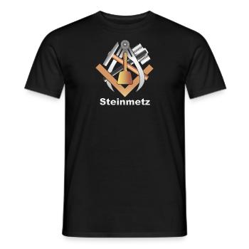 Handwerkszeichen, Steinmetz, Logo, Wappen - Männer T-Shirt - Schwarz - Vorne - AI Model Male 178 light (178cm)