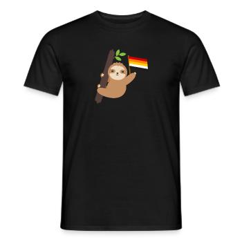 Queer Lithsexual Sloth Tropical Animal LGBT - Men's T-Shirt - black - Front - AI Model Male 178 light (178cm)