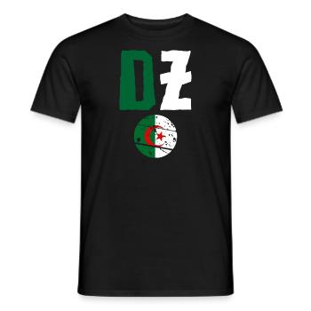 DZ Algérie - T-shirt homme - noir - Devant - AI Model Male 178 light (178cm)