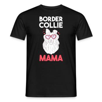 Hund Border Collie Mama - Männer T-Shirt - Schwarz - Vorne - AI Model Male 178 light (178cm)