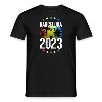 Barcelona 2023 - Männer T-Shirt - Schwarz - Vorne - AI Model Male 178 light (178cm)
